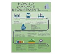 REIUAFWYGV How to Manage Requirements Effectively Business Analyst Guide Infographic Poster for BA Study Room Wall-Art(Unframed,08x12inch(20x30cm))