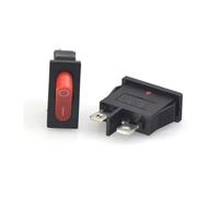 REIUAFWYGV Interrupteur à Bascule Fin Rouge 10 x 22 mm KCD1-110, 2 Broches, Interrupteur d'alimentation Compact for Petits Instruments