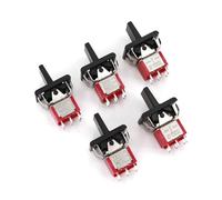 REIUAFWYGV Lot de 5 interrupteurs à bascule et à palette à retour automatique Momentané MOM-OFF-MOM SH T80-R Series R8018A-P14 6 broches