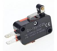 REIUAFWYGV Lot de 5 interrupteurs de fin de course V-155-1C25 avec poignée courte - Pointe argentée
