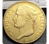 REIWAN Pièce Commémorative 1814 France Napoléon Pièce De Collection Plaqué Or Pièces Commémoratives Pièce De Défi Cadeau Souvenir
