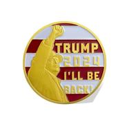 REIWAN Pièce Commémorative 2024 Président Américain Donald J Trump Pièce De Collection Pièces Commémoratives Plaquées Or Pièce De Défi Cadeau Souvenir