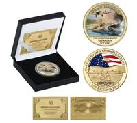 REIWAN Pièce Commémorative De La Seconde Guerre Mondiale Attaque De Pearl Harbor Pièce De Collection Pièces Commémoratives Plaquées Or Pièce De Défi Cadeaux Souvenirs