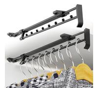 Reixuier 2 PièCes Tringle de Penderie Extensible,Porte-Cintre Coulissant,Tringle Coulissante Placard RéGlable Longueur 30-51.5 CM,pour Les Armoires et Les Zones de Rangement (2 PièCes 30CM)