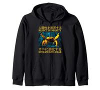 Reject Humanity Evolve Into Crab Vintage Japonais Sweat à Capuche