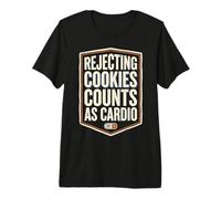 Rejecting Cookies Counts As Cardio Cookie Consent Funny T-Shirt Haut de Gamme