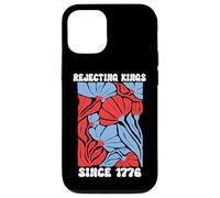 Rejecting Kings Since 1776 Floral No Kings in America People Coque pour iPhone 12/12 Pro