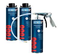 REJEL 3 X Dinitrol 1000 Transparent de haute solides cavité Cire 1 litre Peut & Schutz Gun