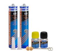 Rejel Dinitrol 500 Kit de fixation pour pare-brise avec colle et joint d'étanchéité OEM 2 x 310 ml