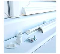 Rejet d'eau PVC blanc pour porte et fenêtre - mouluré 18x15 mm - 50 cm | pose facile avec un mètre, une scie et un tournevis
