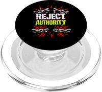 Rejeter l’autorité - Graphique Punk Rock Anti-Establishment PopSockets PopGrip pour MagSafe
