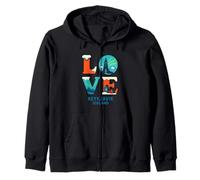 Rejkjavic Islande Love Northern Lights Valentines Garçons Fille Sweat à Capuche