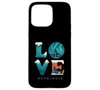Rejkjavic Islande Northern Lights Love Valentines Garçons Fille Coque pour iPhone 15 Pro Max