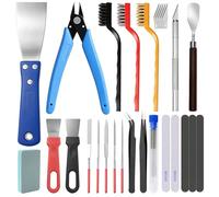 REJOECE 37 Pièces Accessoires Imprimante 3D Kit, Débavure Outils Impression 3D, 10 Aiguilles Nettoyage pour Buses, Comprenant Une Spatule Limes Diamantées et d'autres Outils Nettoyage