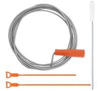 REJOECE Furet Deboucheur Canalisation 5M*6mm, Furet Deboucheur Evier Professionnel, Furet Déboucheur Avec Manivelle, Spirale di pulizia dei tubi, Kit Debouchage Cheveux Douche Pince à Griffes