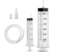 REJOECE rande seringue plastique,300ml/20ml Seringue liquide,seringue a huile,grande seringue réutilisable pour Laboratoire Animaux Industrie Jardin