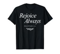 Rejoice Always Christian Inspiration T-Shirt Graphique avec Valeur