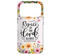 Rejoice in The Lord Always Bible Verse 4:4 Christian Faith Coque pour iPhone 17 Pro
