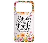 Rejoice in The Lord Always Bible Verse 4:4 Christian Faith Coque pour iPhone 17 Pro Max