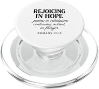 Rejoicing in Hope Romans 12:12 Chrétien Bible Verse Faith PopSockets PopGrip pour MagSafe