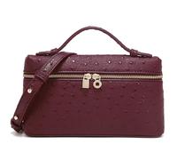 Rejolly Petit sac à bandoulière pour femme avec poignée sur le dessus, sac à main de créateur, sac à main silencieux en cuir de luxe tendance, Ancora Burgandy (matériel doré)