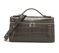 Rejolly Petit sac à bandoulière pour femme avec poignée sur le dessus, sac à main de créateur, sac à main silencieux en cuir de luxe tendance, Z-Crocodile Gris, L19