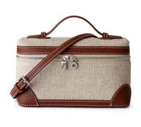 Rejolly Sac à bandoulière L19 pour femme, pochette en cuir avec poignée sur le dessus, sac à main à bandoulière silencieux, luxueux et tendance, Z-Canvas Marron