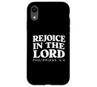Réjouissez-vous dans le Seigneur verset biblique chrétien Coque pour iPhone XR