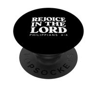 Réjouissez-vous dans le Seigneur verset biblique chrétien PopSockets PopGrip Adhésif