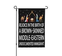 Réjouissez-Vous De La Naissance D'Un Moyen-Orient À La Peau Brune Bannière Décoratif Drapeaux Suspendre Drapeau De Jardin Pour Clubs Toutes Les Saisons Extérieure 30X45cm