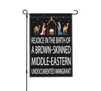 Réjouissez-Vous De La Naissance D'Un Moyen-Orient À La Peau Brune Drapeau De Jardin Double Face Drapeau De Cour Avec Œillets Bannière Pour Plage Toutes Les Saisons Fêtes 30X45cm