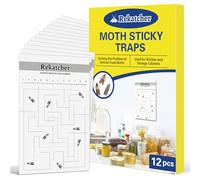 Rekatcher 12 Pièces Anti Mites Alimentaires Piege Mites Alimentaires Piège Mite Alimentaire Anti Mite Alimentaire avec Le Plus Grand Attrait Convient pour Le Restaurant De Garde-Manger De Cuisine