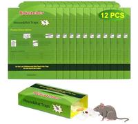 Rekatcher Pieges à Souris Efficaces 12 Pièces Colle Souris Piege a Rat Vert, Convient pour L'entrepôt de Cuisine