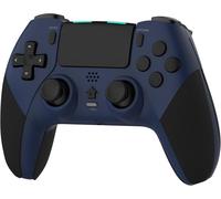 Rekboo Manette Sans Fil Compatible Pour Ps4, Contrôleur Pour Ps4 Avec Audio Microphone Jack, Manette P4 Dual Vibration Avec Gyroscope À Six Axes, Macro, Turbo, Ecran Tactile, 800mah Batterie¿Bleu¿