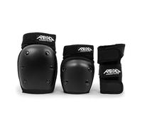 REKD Heavy Duty Triple Pad Set de protection pour Mixte Adulte, Noir, S