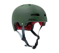 REKD Ultralite in-Mold Casque entièrement certifié avec Rembourrage réglable, pour Tous Les Sports d'action, Vert, 53-56 cm