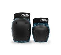 Rekd Youth Heavy Duty Double Pad Kit de Protection Skateboard, Adultes Unisexe, Multicolore (Black/Blue), L