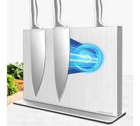 Rekehome Bloc à couteaux magnétique sans couteau, 30 cm, argenté - Porte-couteaux magnétique en acier inoxydable 304 - Support magnétique puissant des deux côtés pour une cuisine bien rangée