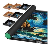 REKGO Tapis de puzzle enroulable en caoutchouc, 2000 1500 1000 pièces Tapis de puzzle, Plateaux de sauvegarde enroulables pour le tri des planches de table, feuilles de colle et accessoires de