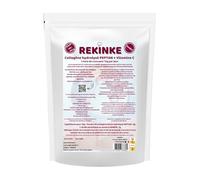 REKINKE - Pure poudre de collagène bovin hydrolysé Type 1 PEPTAN + vitamine C 300g - Riche en Acides Aminés et Glycine
