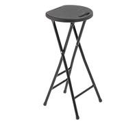 Rekkem Lot de 10 tabourets Hauts pliants Noirs