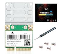 REKONG Carte WiFi 6E Mini PCIe, MPE-AXE3000H Tri-Band 5400 Mbps, Bluetooth 5.3, 6 GHz, faible latence, pour mise à niveau d'ordinateur portable de jeu 4K/8K (remplace AC7260)