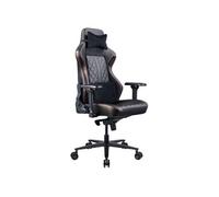REKT Legend-R Business Chaise de Bureau XL Noir + Simili Cuir/Matériaux Haute Qualité + Chaise Gamer inclinable 180° + Ergonomique avec Coussin Lombaire Ajustable + Fauteuil Noir Carbone