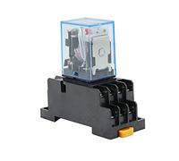 Relais 1 Set MY4NJ Petit de Puissance Électromagnétique AC 12V 24V 36V 48V 110V 220V 380V Bobine 4NO 4NC Rail DIN 14 broches + Base Mini(Ac,36V)