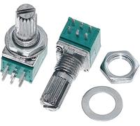 Relais 10 pièces 6 broches RK097N B5K B10K B20K B50K B100K B500K amplificateur audio potentiomètre scellé 15 mm éléments de résistance (taille : 20 K Ohm)
