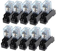 Relais 10set 1 2V 24V DC 110V 220V 380V AC d'alimentation de la bobine Ly2nj dpdt 8 Broche HH62P JQX-13F avec base douille(DC 36V)