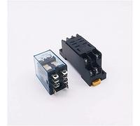 Relais 1set Ly2nj hh62p AC 220V 110V DC12V 24V 10A 8PIN DPDT d'alimentation avec base de socket PTF08A(DC12V)