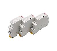 Relais 220v,Contacteur avec Rail Din Contacteur Domestique Modulaire AC, 2P, 16A, 20A, 25A, 1NO, 1NC, 2NO, 2NC, AC 220V, 230V, 50/60Hz, Monté Sur Rail Din, Pour Maison Intelligente, Hôtel(2P 16A 1NO1N