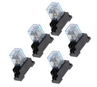 Relais 5 ensembles LY2NJ 12VDC 24VDC 110VAC 220VAC bobine relais de puissance Mini 8 broches DPDT 10A LY2N-J HH62P JQX-13F avec socle PTF08A(DC 110V)