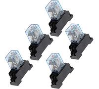 Relais 5 ensembles LY2NJ 12VDC 24VDC 110VAC 220VAC de puissance bobine mini relais 8 broches DPDT 10A LY2N-J HH62P JQX-13F avec PTF08A Base douille(DC 110V)